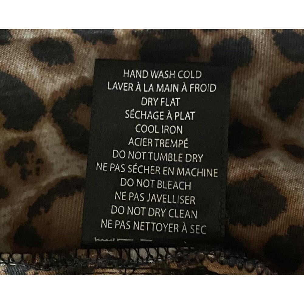 Kendall and Kylie Animal Print Sz S Wrap Dress Ruched Racer back Hi low Maxi - Picture 9 of 11
